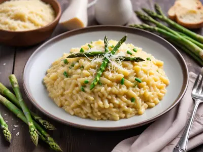 Risotto crémeux aux asperges et parmesan