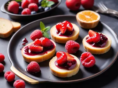 Bouchées Festives de Foie Gras et Compotée de Fruits Rouges