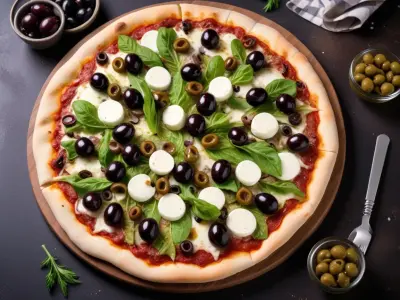 Pizza Romaine aux Anchois, Mozzarella, Olives et Câpres