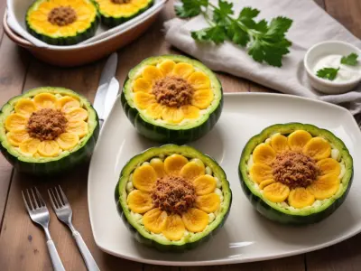 Courgettes Rondes Farcies au Four