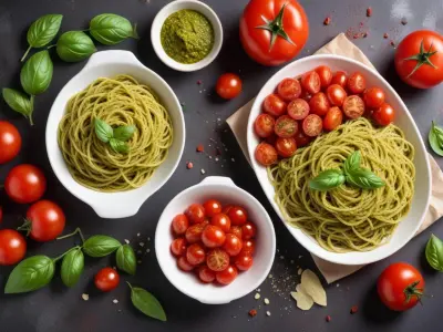 Nids Feuilletés au Pesto et Tomates Séchées