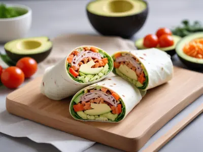 Wrap au Thon, Avocat et Crudités