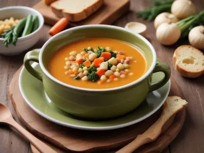 Soupe de légumes d'hiver et croûtons
