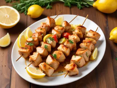 Brochettes de poulet mariné à la citronnelle