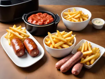 Duo Franc-Comtois : Saucisse de Montbéliard et Frites Croustillantes à l'Air Fryer