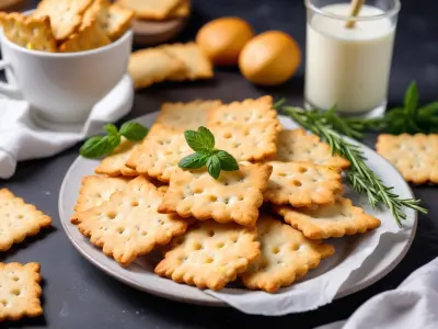 Crackers maison aux algues et fromage frais