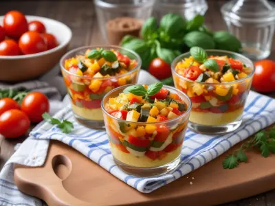 Verrines de Ratatouille Froide et Œufs de Caille