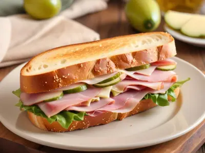 Sandwich au jambon de pays, comté et cornichons (à emporter)