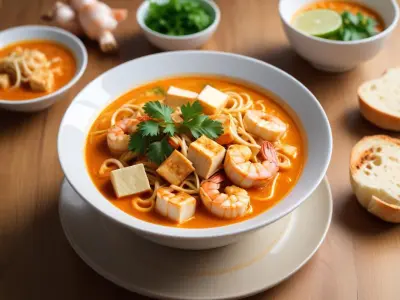Laksa aux Crevettes et Tofu