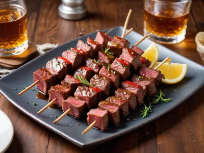 Brochettes de Bœuf Mariné au Whisky et Miel