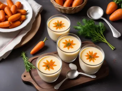 Velouté de carottes et lait de coco en verrine