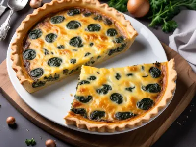 Quiche aux Épinards et Champignons Frais