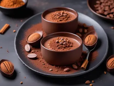 Mousse au chocolat noir et éclats de fèves de cacao