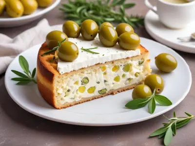 Cake salé aux olives, courgettes et chèvre frais