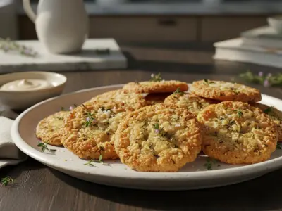Cookies croustillants au Parmesan et Thym frais