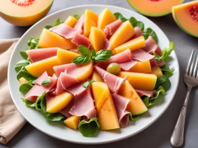 Salade Estivale Melon & Jambon Cru