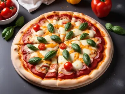 Pizza maison aux légumes du soleil et mozzarella