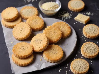 Sablés au parmesan et graines de sésame
