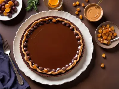 Tarte au chocolat et caramel beurre salé
