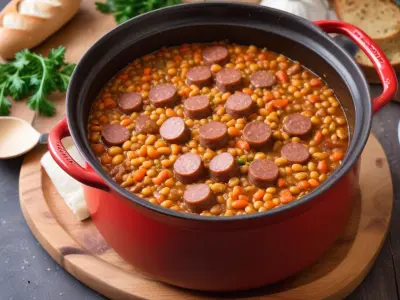 One Pot Lentilles aux Saucisses Fumées