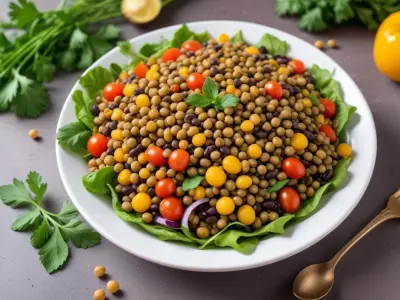 Salade de lentilles aux légumes croquants