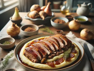 Hachis Parmentier de Canard Confit et Purée de Céleri-Rave