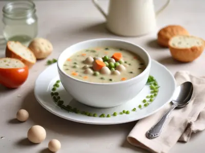 Velouté de pois gourmands et ciboulette