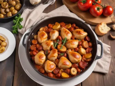 Sauté de Poulet au Chorizo et Champignons Crémés au Cookeola