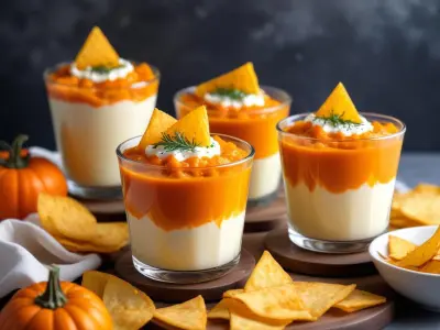 Verrines de Crème de Potimarron et Chips de Parmesan