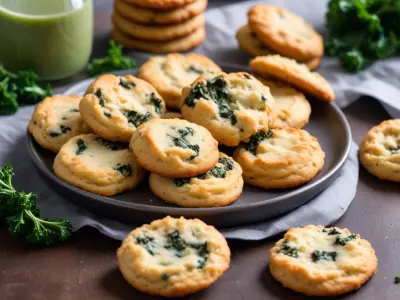 Cookies salés au chou kale et fromage de brebis