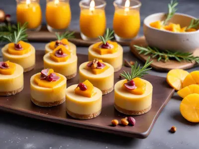 Verrines festives de foie gras, mangue et pain d'épices