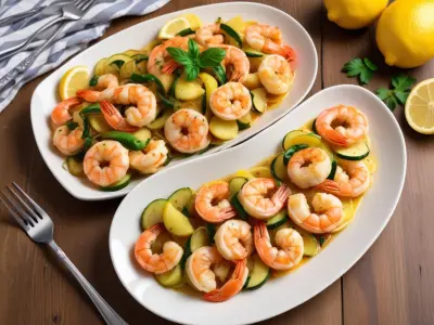 Pinsa Crevettes & Courgettes au Citron