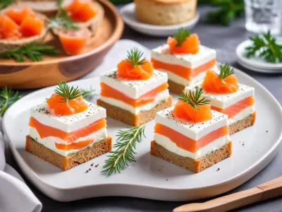 Verrines de Saumon Gravlax et Mousse d'Aneth