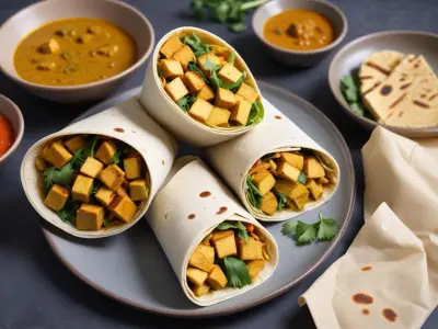 Wraps au Curry et Tofu Fumé