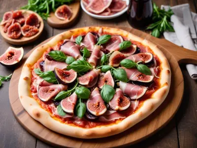 Pizza Figues, Jambon Cru et Roquette