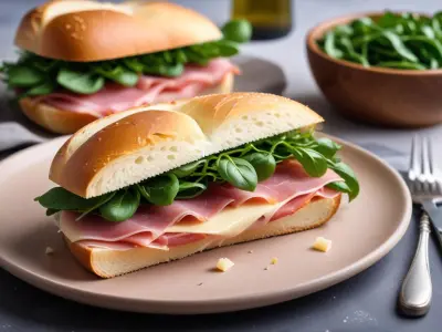 Sandwich Italien au Jambon Cru, Roquette et Parmesan