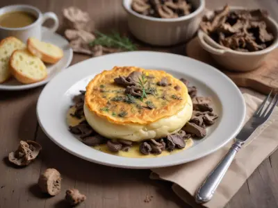 Omelette soufflée aux morilles et ciboulette nouvelle