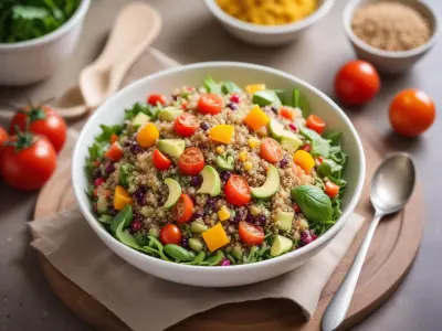 Salade de quinoa aux légumes printaniers