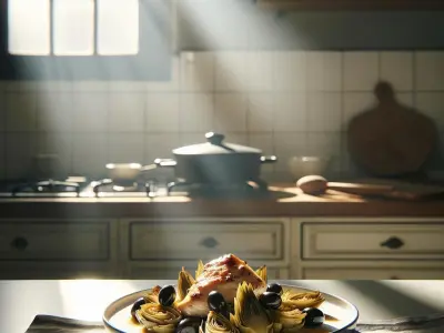 Poulet Sauté aux Artichauts et Olives