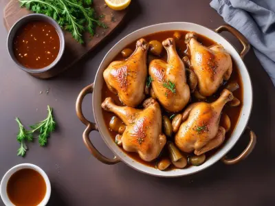 Poulet mariné à la bière brune et épices