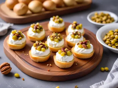 Bouchées de chèvre, miel et pistaches