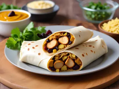 Wrap au Poulet au Curry et Raisins Secs