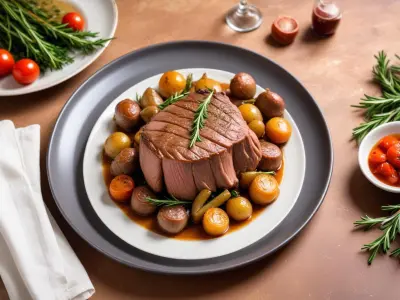Gigot d'Agneau Rôti au Romarin et à l'Ail