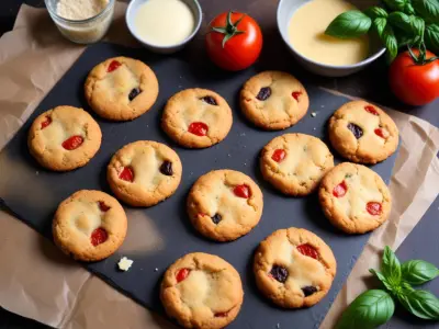 Cookies Salés Tomates Séchées, Basilic & Parmesan