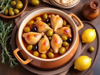 Tajine de Poulet aux Olives et Citron Confit