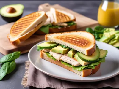 Sandwich au Poulet Grillé, Avocat et Jeunes Pousses