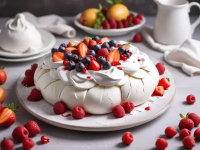 Pavlova de Pâques aux fruits rouges