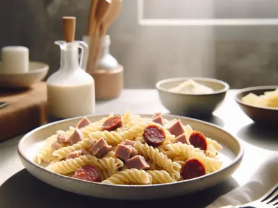 Pâtes crémeuses au chorizo et thon