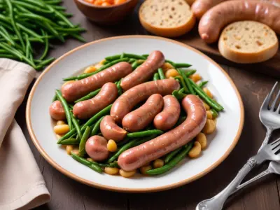 Chipolatas aux Haricots Verts