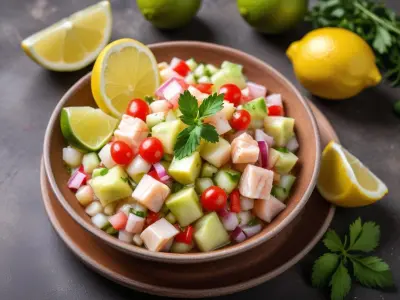 Ceviche de bar au citron vert et grenade